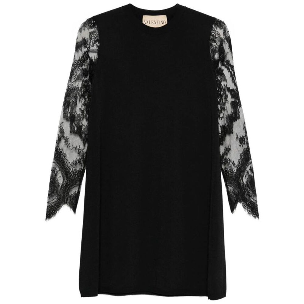 Lace-Sleeve Mini Dress Women